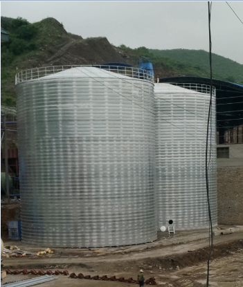 奎屯粮食钢板仓的安装全过程不用热焊接